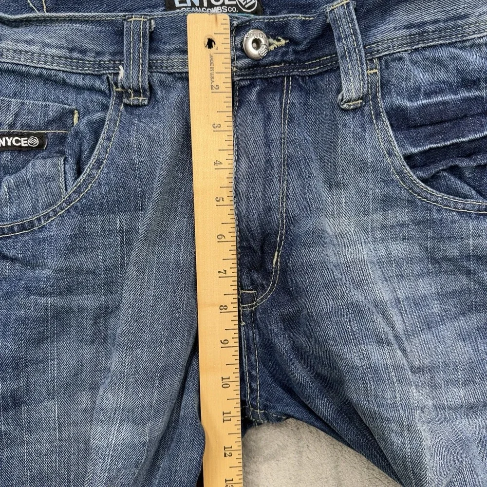 Vintage Enyce Denim Shorts Baggy Loose Fit Men 34 y2k Distressed Hip Hop